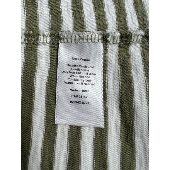 Talbots Women's Tie Detail Knit Shift Dress Medium Cloudy Stripe Short Sleeve - Picture 7 of 8